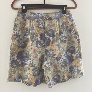 Vintage thrifted floral shorts